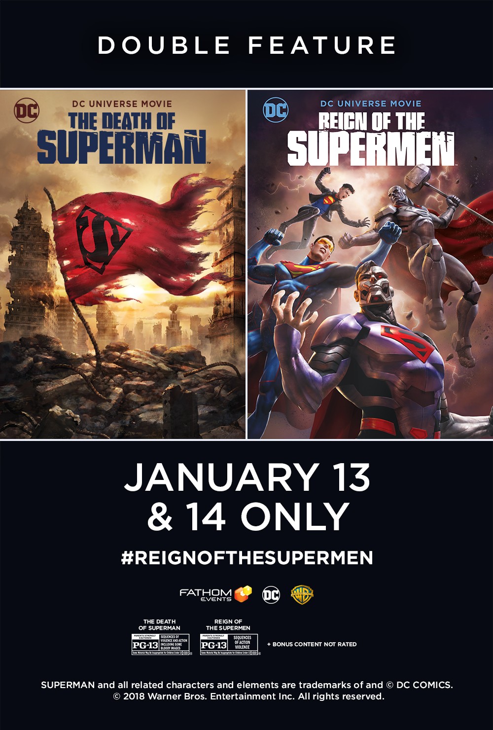 The Death of Superman Reign of the Supermen Double Feature