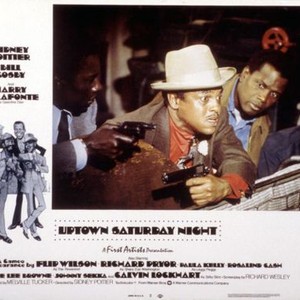 UPTOWN SATURDAY NIGHT, Sidney Poitier, Harry Belafonte, Bill Cosby, lobby card poster art, 1974.