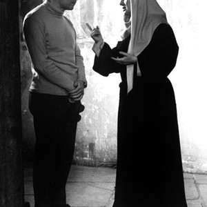 POPE JOAN, director Michael Anderson, Olivia de Havilland, on set,  1972