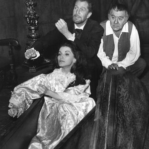THE HAUNTED PALACE, (clockwise), Debra Paget, Vincent Price, Lon Chaney, Jr, 1963