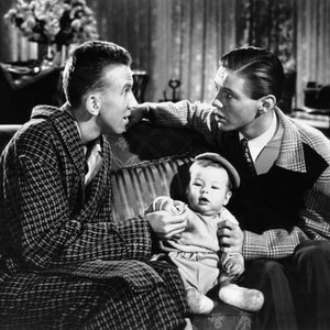 HENRY ALDRICH'S LITTLE SECRET, from left, Charles Smith, John David Robb, (baby), Jimmy Lydon, 1944