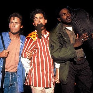 MEN AT WORK, Emilio Estevez, Dean Cameron, Keith David, 1990, (c) MGM