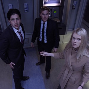 (L-R) Josh Peck as Corey, Brian Geraghty as David and Alice Eve as Emily in "ATM."