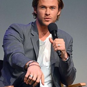 Chris Hemsworth at in-store appearance for Meet the Actors: Chris Hemsworth and Daniel Bruhl Promote RUSH, The Apple Store SoHo, microphone, New York, NY September 18, 2013. Photo By: Derek Storm/Everett Collection