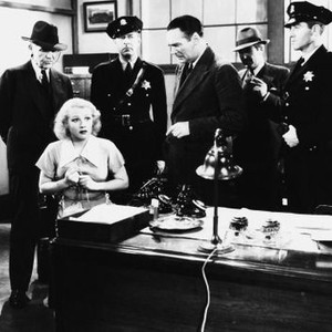 NIGHT WAITRESS, Margot Grahame (seated), Walter Miller (standing hatless), Frank Faylen (policeman right), 1936