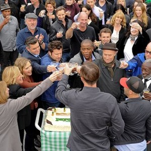 Psych, from left: Kirsten Nelson, Maggie Lawson, Timothy Omundson, James Roday, Dulé Hill, Corbin Bernsen, Garrett Morris, '100 Clues', Season 7, Ep. #5, 03/27/2013, ©USA