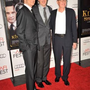 Colin Firth; Tom Hooper; Geoffrey Rush at arrivals for AFI FEST 2010 Screening of THE KING''S SPEECH, Grauman''s Chinese Theatre, Los Angeles, CA November 5, 2010. Photo By: Robert Kenney/Everett Collection