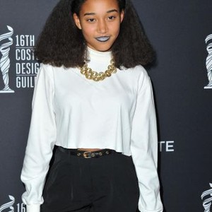Amandla Stenberg at arrivals for 16th Costume Designers Guild Awards, The Beverly Hilton Hotel, Beverly Hills, CA February 22, 2014. Photo By: Dee Cercone/Everett Collection