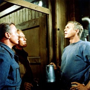THE GREAT ESCAPE, Richard Attenborough, Gordon Jackson, Steve McQueen, 1963