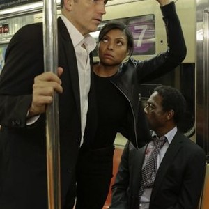 Person of Interest, Jim Caviezel (L), Taraji P. Henson (C), Clarke Peters (R), 'The Crossing', Season 3, Ep. #9, 11/19/2013, ©CBS
