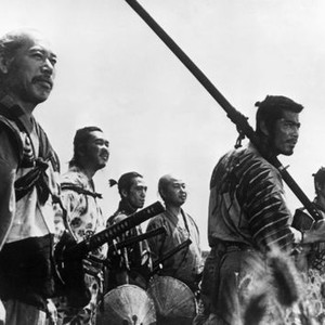 THE SEVEN SAMURAI, (aka SHICHININ NO SAMURAI) Takashi Shimura, Minoru Chiaki, Seiji Miyaguchi, Daisuke Kato, Toshiro Mifune, Isao Kimura (aka Ko Kimura), 1954