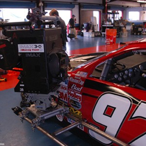 The IMAX® 3D camera is moved into position to capture the NASCAR driversÕ perspective for a behind-the-scenes look at this popular sport. photo 9