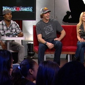 Ridiculousness, Sterling 'Steelo' Brim (L), Travis Pastrana (C), Chanel West Coast (R), 'Travis Pastrana', Season 1, Ep. #4, 09/19/2011, ©MTV