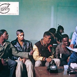 COOLEY HIGH, Lawrence Hilton-Jacobs (in letter jacket), Glynn Turman (seated right), 1975