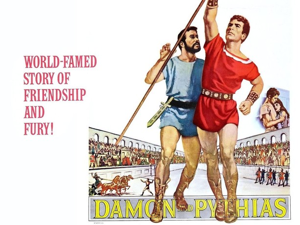 MOVIE POSTER: Damon And Pythias Original Insert Movie Poster