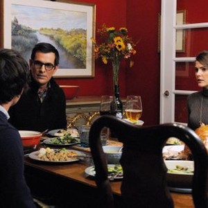 GOATS, from left: Graham Phillips, Ty Burrell, Keri Russell, 2012. ph: Gregory E. Peters