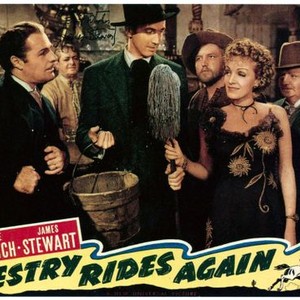DESTRY RIDES AGAIN, Brian Donlevy, James Stewart, Marlene Dietrich, 1939