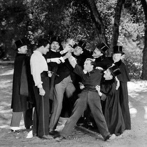 THE PASSIONATE PLUMBER, (front), Gilbert Roland, Buster Keaton, Jimmy Durante, (back second right), Rolfe Sedan 1932