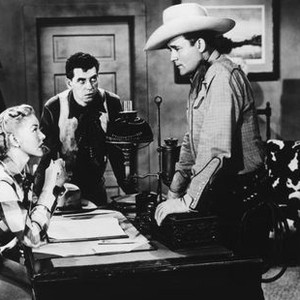 NIGHT RAIDERS, from left: Lois Hall, Tommy Farrell, Whip Wilson, 1952