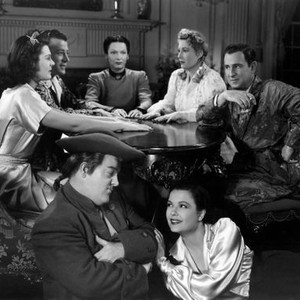 THE TIME OF THEIR LIVES, Lou Costello, Marjorie Reynolds, (front), Lynne Baggett, John Shelton, Gale Sondergaard, Binnie Barnes, Bud Abbott, 1946