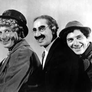 AT THE CIRCUS, from left: Harpo Marx, Groucho Marx, Chico Marx, 1939