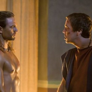 Spartacus: Gods of the Arena, Dustin Clare (L), John Hannah (R), 01/21/2011, ©STARZPR