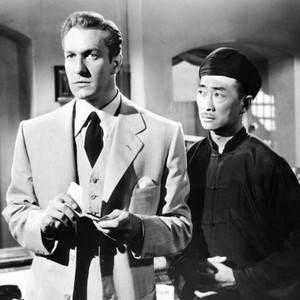 ROGUES' REGIMENT, from left: Vincent Price, Richard Loo, 1948