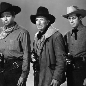 BRIMSTONE, from left, Jim Davis, Walter Brennan, Jack Lambert, 1949