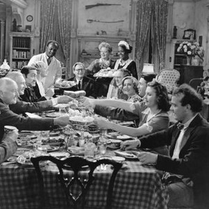 YOU CAN'T TAKE IT WITH YOU, Donald Meek, Halliwell Hobbes, Samuel S. Hinds, Mischa Auer, Mary Forbes, Eddie 'Rochaester' Anderson, Lionel Barrymore, Spring Byington, Lillian Yarbo, Edward Arnold, Jean Arthur, James Stewart, Ann Miller, Dub Taylor, 1938