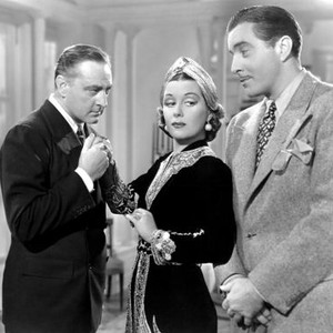 ROMANCE IN THE DARK, from left: John Barrymore, Gladys Swarthout, John Boles, 1938