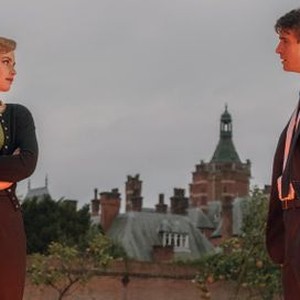 CROOKED HOUSE, FROM LEFT, STEFANIE MARTINI, MAX IRONS, 2017. PH: NICK WALL. ©VERTICAL ENTERTAINMENT