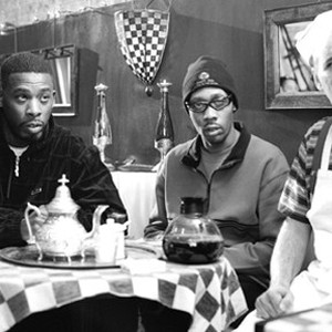 A scene from "Coffee and Cigarettes," a film from director Jim Jarmusch.