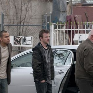 Breaking Bad, Jeremiah Bitsui (L), Aaron Paul (C), Jonathan Banks (R), 'Half Measures', Season 3, Ep. #12, 06/06/2010, ©AMC