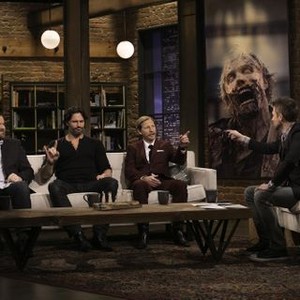 Talking Dead, from left: Robert Kirkman, Joe Manganiello, Lew Temple, Chris Hardwick, 'Season 2', 10/14/2012, ©AMC