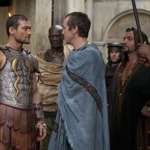 Spartacus, Andy Whitfield (L), Peter Mensah (R), 'Delicate Things', Season 1: Blood and Sand, Ep. #6, 02/26/2010, ©STARZPR