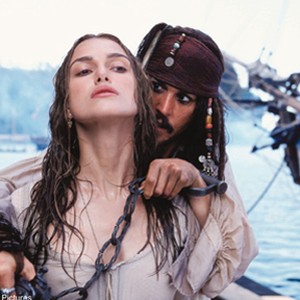 Keira Knightley and Johnny Depp.