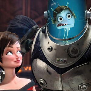 (L-R) Roxanne Ritchi and Minion in "Megamind." photo 5