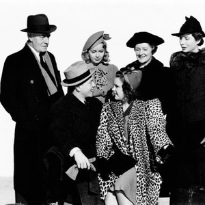 LIFE BEGINS FOR ANDY HARDY, seated front from left: Mickey Rooney, Judy Garland, standing rear from left: Lewis Stone, Cecilia Parker, Fay Holden, Sara Haden, 1941