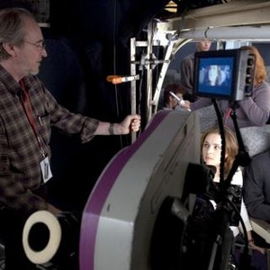 RED EYE, director Wes Craven, Rachel McAdams, Cillian Murphy on set, 2005, © DreamWorks /