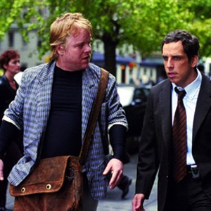 Reuben Feffer (BEN STILLER) receives more questionable romantic advice from his best friend, Sandy Lyle (PHILIP SEYMOUR HOFFMAN), in Along Came Polly.