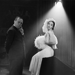 EVERGREEN, director Victor Saville, Jessie Matthews, on set, 1934