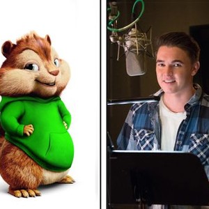 ALVIN AND THE CHIPMUNKS: THE ROAD CHIP,  	
Theodore, voiced by Jesse McCartney, on set, 2015. ph: Brian Gordon/TM & © Twentieth Century-Fox Film Corporation. All rights reserved