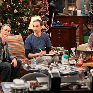 The Big Bang Theory, Kevin Sussman (L), Jim Parsons (C), Johnny Galecki (R), 'The Santa Simulation', Season 6, Ep. #11, 12/13/2012, ©CBS