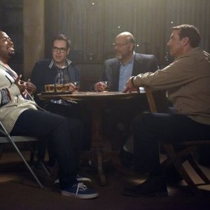 New Girl, Lamorne Morris (L), Nelson Franklin (C), Fred Melamed (R), 'Road Trip', Season 5, Ep. #17, 04/26/2016, ©FOX