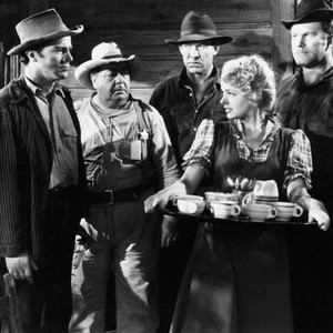 SWAMP WATER, from left: Dana Andrews, Eugene Pallette, Ward Bond, Virginia Gilmore (with tray), Guinn Williams, 1941, TM & Copyright © 20th Century Fox Film Corp