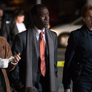 Ria as Jennifer Esposito (left), and Det. Graham Waters as Don Cheadle (middle), in "Crash."