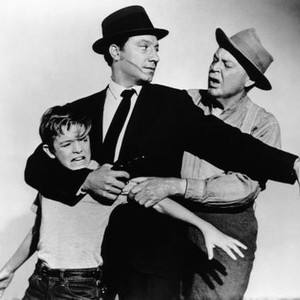 BOY WHO CAUGHT A CROOK, from left, Roger Mobley, Johnny Seven, Don Beddoe, 1961