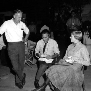THE SOUND OF MUSIC,  director Robert Wise, Christopher Plummer, Julie Andrews, on set, 1965. TM and Copyright (c) 20th Century Fox Film Corp. All rights reserved.