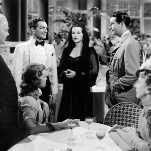 LADY OF THE TROPICS, from left: Mary Zimbalist (seated, aka Mary Taylor), Joseph Schildkraut, Hedy Lamarr, Robert Taylor, Cecil Cunningham, 1939