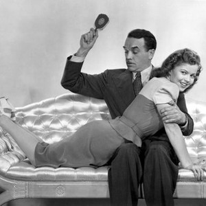 KISS AND TELL, Walter Abel, Shirley Temple, 1946, spanking his daughter with a hairbrush
